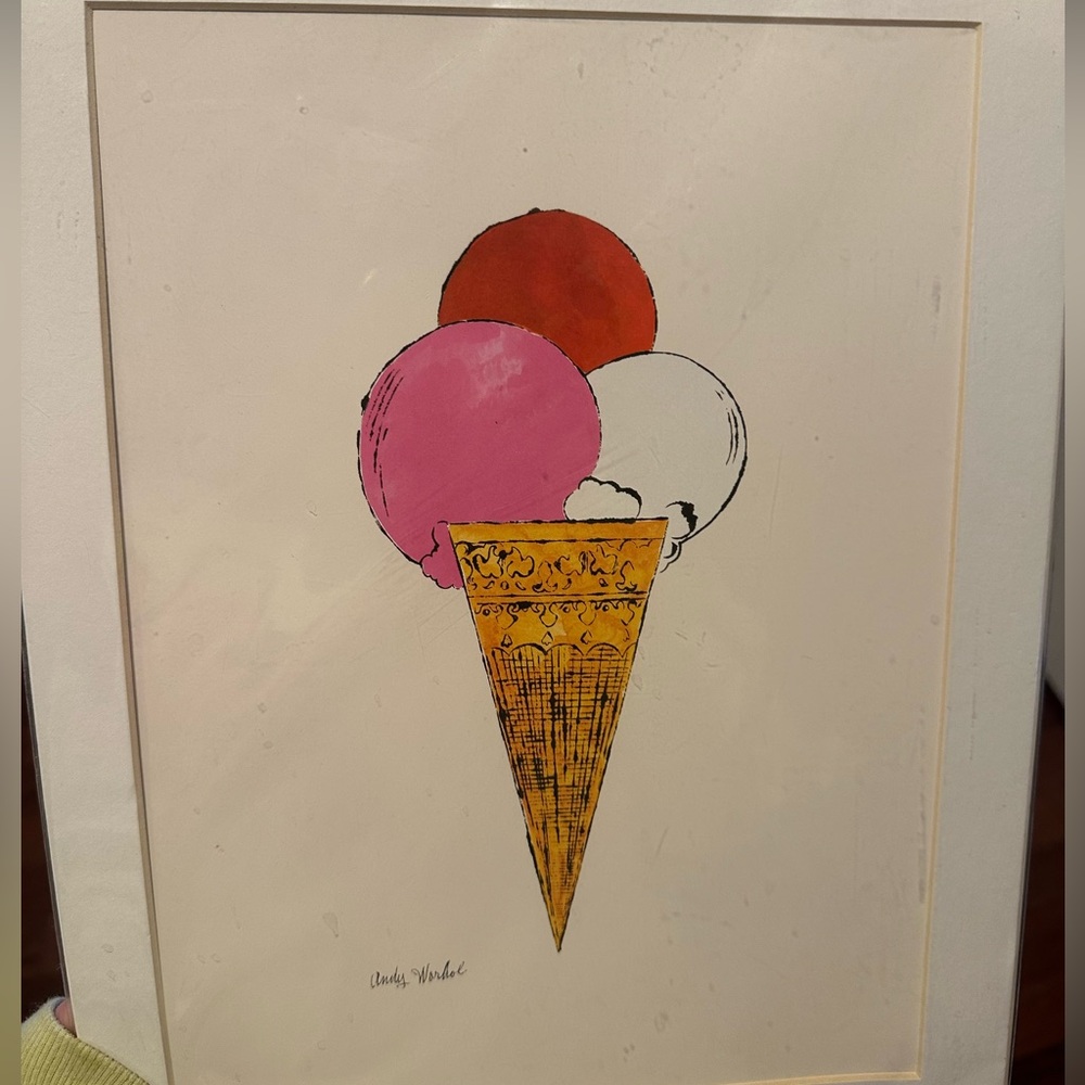 Andy Warhol ice cream print 11x14 inches